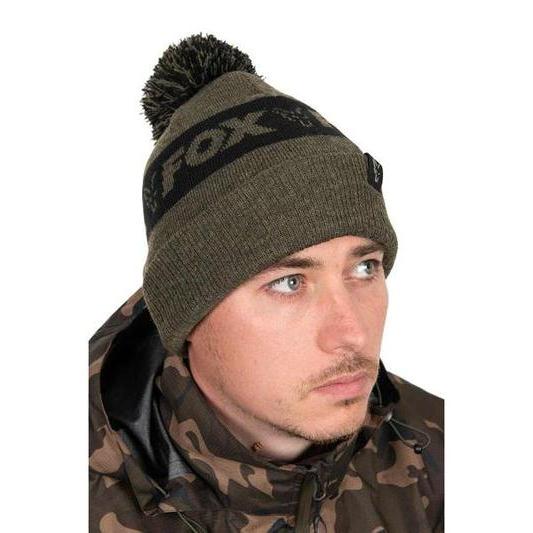 Fox Green & Black Bobble Hat