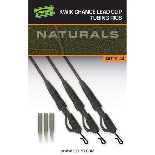 Fox Edges Naturals Lead Clip Tubing Rigs